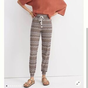 Anthropologie Saturday Sunday Mary Jacquard Drawstring Jogger Pants XS Lounge